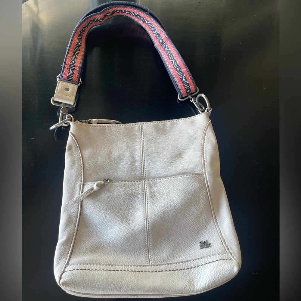 Cream/white leather The SAK bag